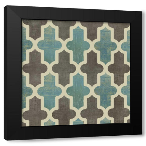 Parisian Pattern II Black Modern Wood Framed Art Print with Double Matting by PI Studio