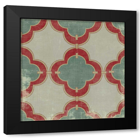 Parisian Pattern III Black Modern Wood Framed Art Print with Double Matting by PI Studio