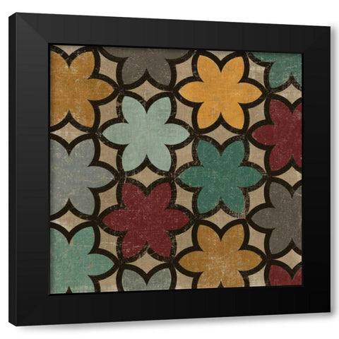 Venetian Pattern  Black Modern Wood Framed Art Print with Double Matting by PI Studio