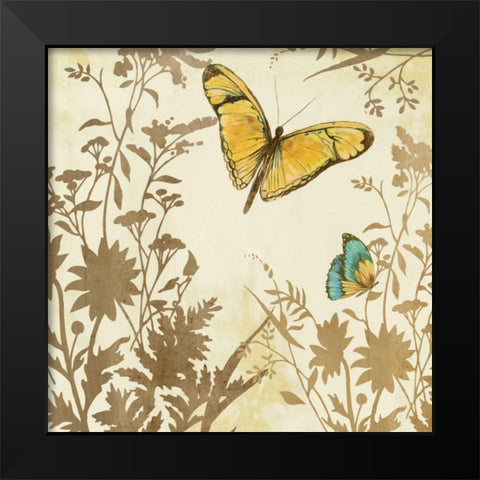 Butterfly in Flight I Black Modern Wood Framed Art Print by PI Studio