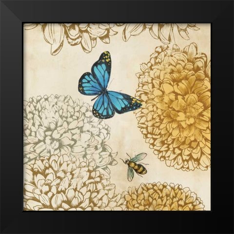 Butterfly in Flight II Black Modern Wood Framed Art Print by PI Studio