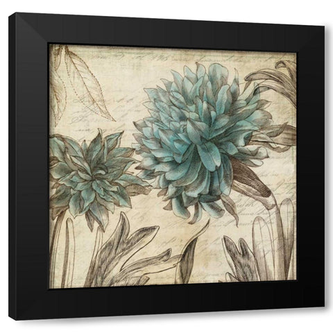 Blue Bird I Black Modern Wood Framed Art Print with Double Matting by PI Studio