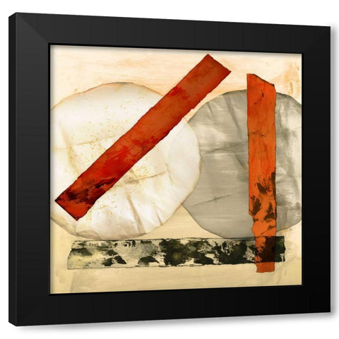 Abstract Textures I Black Modern Wood Framed Art Print with Double Matting by PI Studio