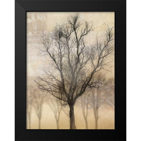 Solitaire Black Modern Wood Framed Art Print by PI Studio