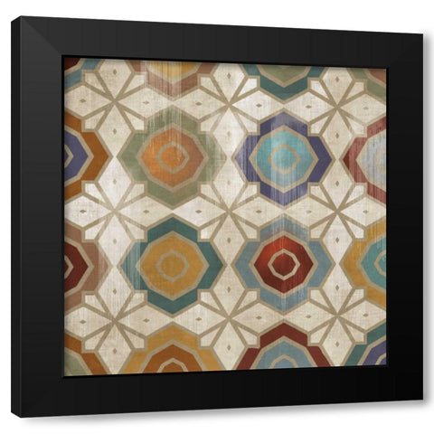 Gallactica Tile III Black Modern Wood Framed Art Print by PI Studio