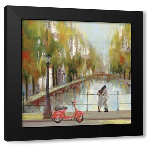 A Stroll to Remember Black Modern Wood Framed Art Print by PI Studio