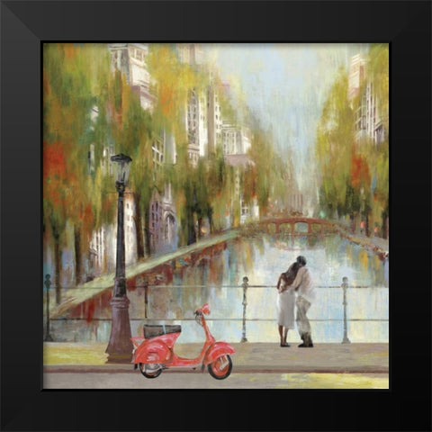 A Stroll to Remember Black Modern Wood Framed Art Print by PI Studio