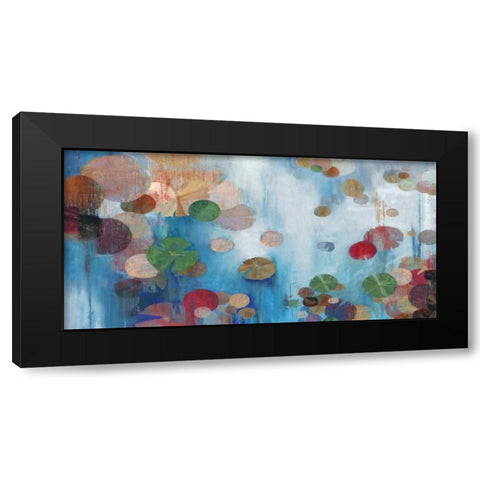 Lillypad Black Modern Wood Framed Art Print with Double Matting by PI Studio