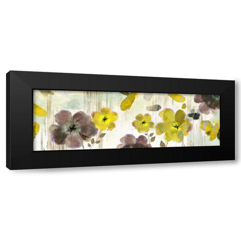 Bouquet Florals Black Modern Wood Framed Art Print with Double Matting by PI Studio