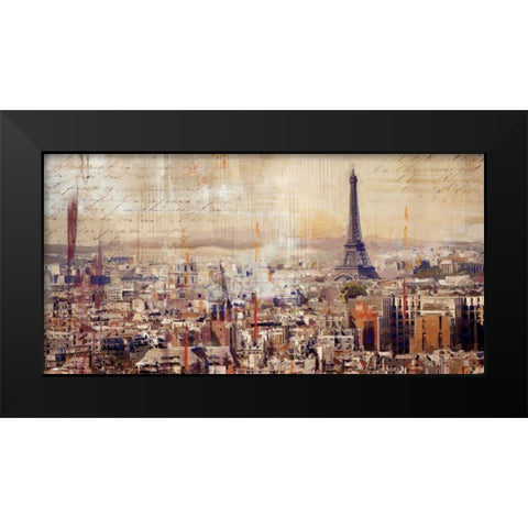 City of Light Black Modern Wood Framed Art Print by PI Studio