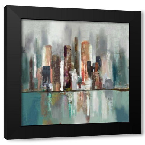 Illumination II Black Modern Wood Framed Art Print with Double Matting by PI Studio