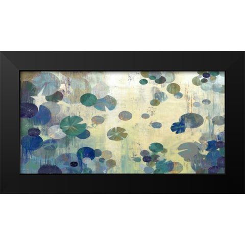 Teal Lily Black Modern Wood Framed Art Print by PI Studio