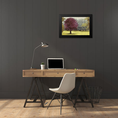 Summer Days - Plum Black Modern Wood Framed Art Print by PI Studio