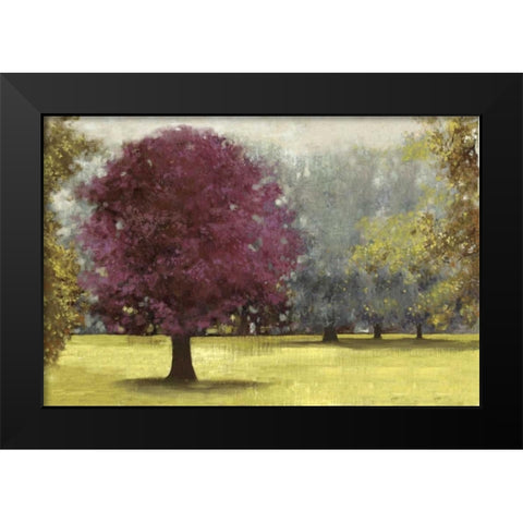 Summer Days - Plum Black Modern Wood Framed Art Print by PI Studio