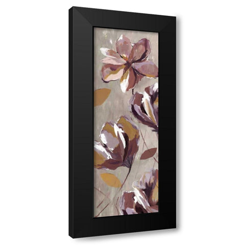 Cameroon Floral II Black Modern Wood Framed Art Print with Double Matting by PI Studio