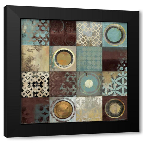 Confetti Black Modern Wood Framed Art Print with Double Matting by PI Studio