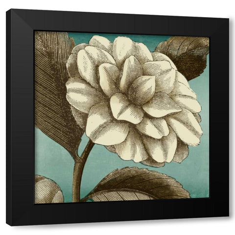 Slowdance Woodblock I Black Modern Wood Framed Art Print with Double Matting by PI Studio