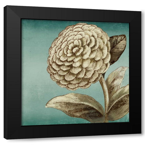 Slowdance Woodblock II Black Modern Wood Framed Art Print with Double Matting by PI Studio