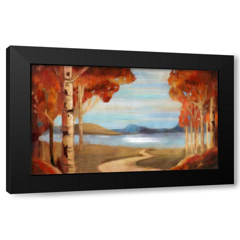 Peaceful Reservation Black Modern Wood Framed Art Print with Double Matting by PI Studio