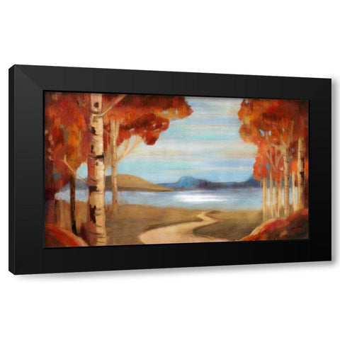 Peaceful Reservation Black Modern Wood Framed Art Print by PI Studio