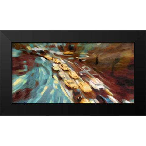 Velvet Highway Black Modern Wood Framed Art Print by PI Studio