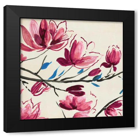 Primavera I Black Modern Wood Framed Art Print with Double Matting by PI Studio