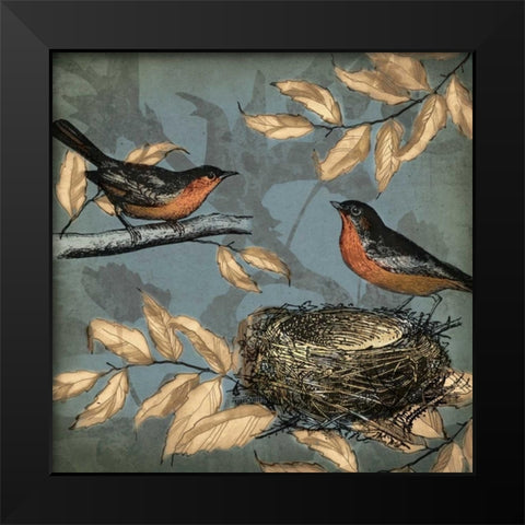 Songbird Fable II Black Modern Wood Framed Art Print by PI Studio