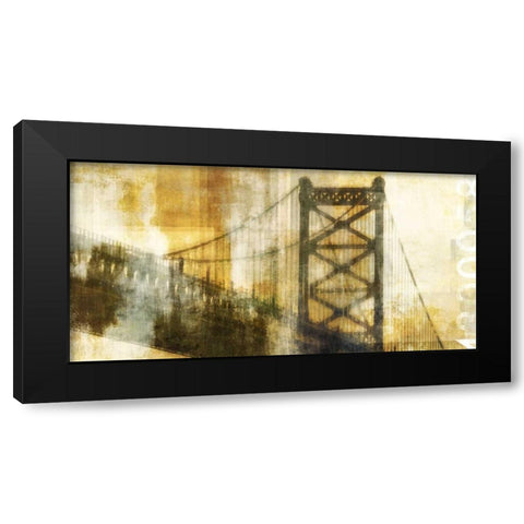 Bridge Black Modern Wood Framed Art Print with Double Matting by PI Studio