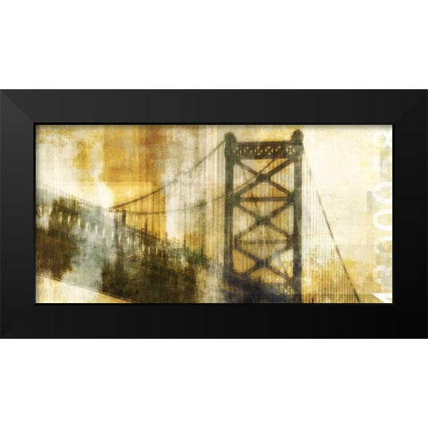 Bridge Black Modern Wood Framed Art Print by PI Studio