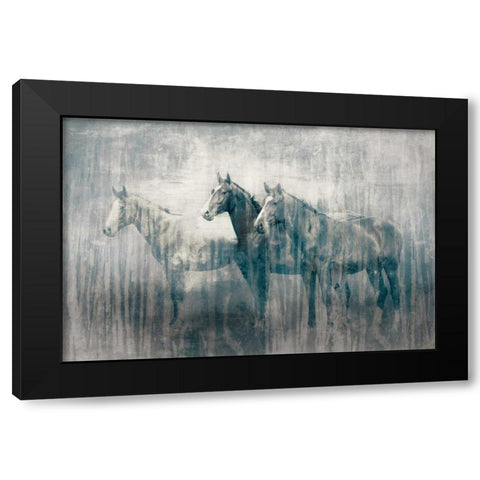 Marchpast Black Modern Wood Framed Art Print by PI Studio