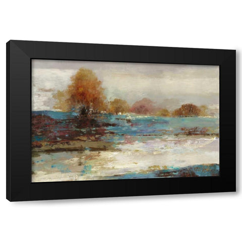 Overlooking Black Modern Wood Framed Art Print by PI Studio