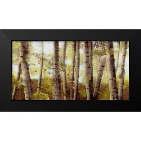 Palest Gold Black Modern Wood Framed Art Print by PI Studio