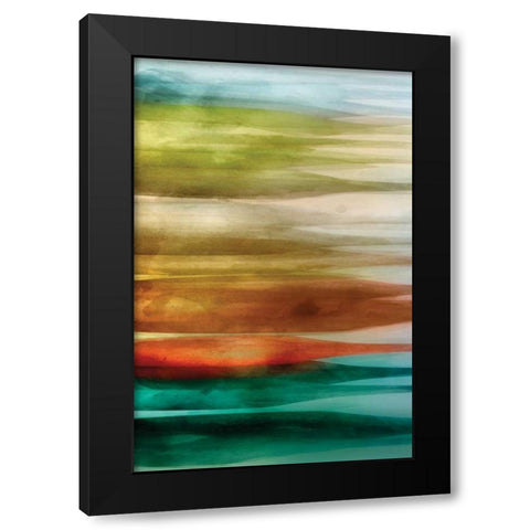 Sideways Black Modern Wood Framed Art Print with Double Matting by PI Studio