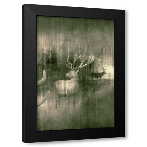 Open Plain Black Modern Wood Framed Art Print with Double Matting by PI Studio