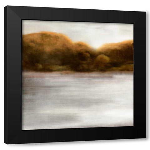 Red Landscape I Black Modern Wood Framed Art Print with Double Matting by PI Studio