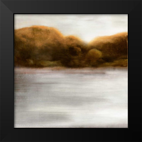 Red Landscape I Black Modern Wood Framed Art Print by PI Studio