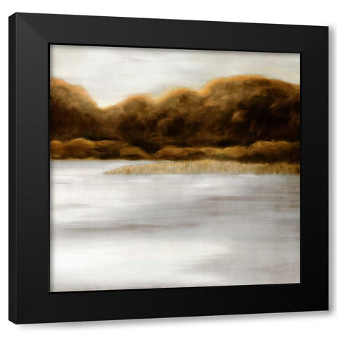 Red Landscape II Black Modern Wood Framed Art Print with Double Matting by PI Studio