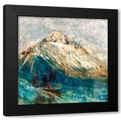 Mountain I Black Modern Wood Framed Art Print with Double Matting by PI Studio