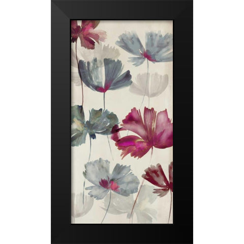 Ruffled Petals II Black Modern Wood Framed Art Print by PI Studio