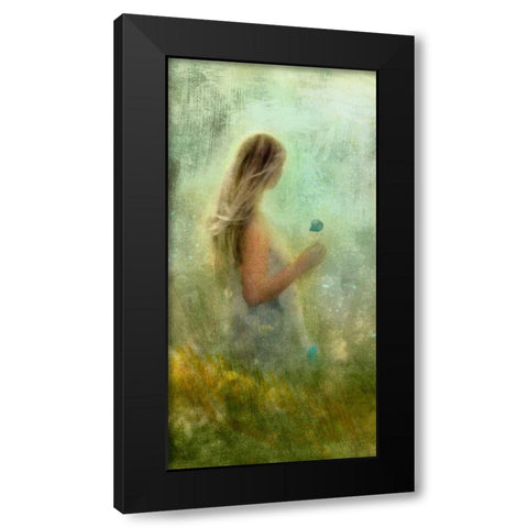 Nymph Kiss I Black Modern Wood Framed Art Print with Double Matting by PI Studio