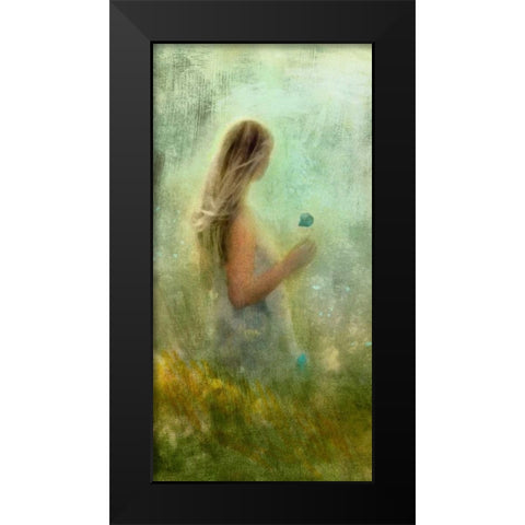 Nymph Kiss I Black Modern Wood Framed Art Print by PI Studio