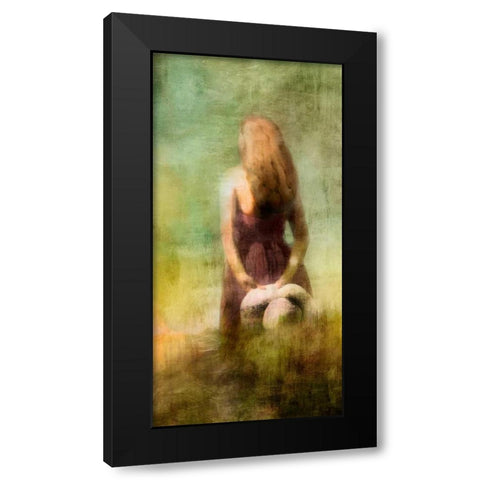 Nymph Kiss II Black Modern Wood Framed Art Print with Double Matting by PI Studio