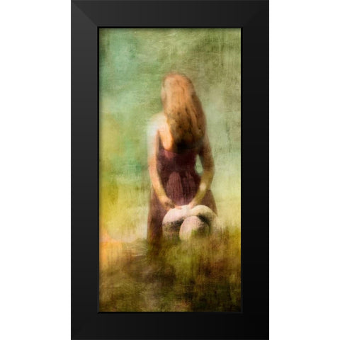 Nymph Kiss II Black Modern Wood Framed Art Print by PI Studio