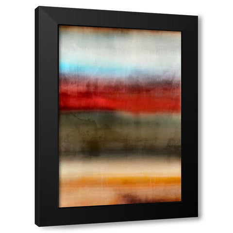 Tribal Colour Wash I Black Modern Wood Framed Art Print with Double Matting by PI Studio