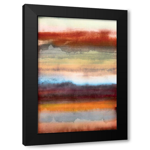 Tribal Colour Wash II Black Modern Wood Framed Art Print with Double Matting by PI Studio