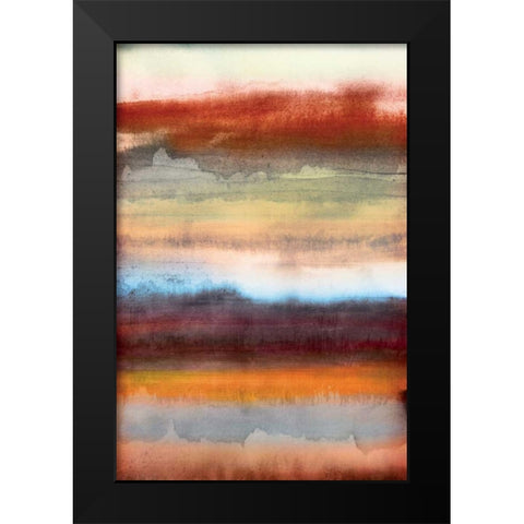 Tribal Colour Wash II Black Modern Wood Framed Art Print by PI Studio