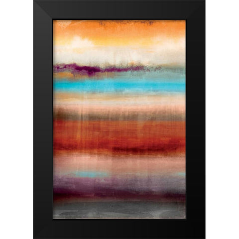 Tribal Colour Wash III Black Modern Wood Framed Art Print by PI Studio