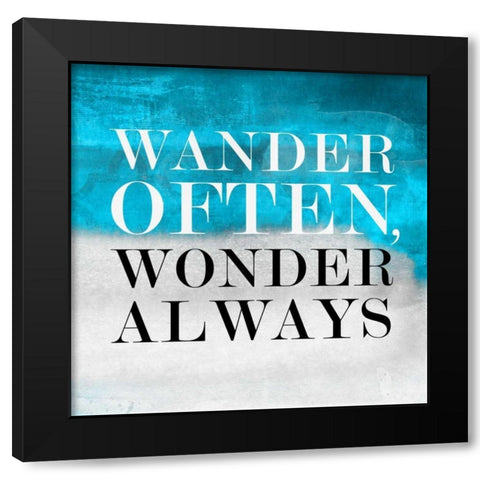 Wander BG I Black Modern Wood Framed Art Print with Double Matting by PI Studio