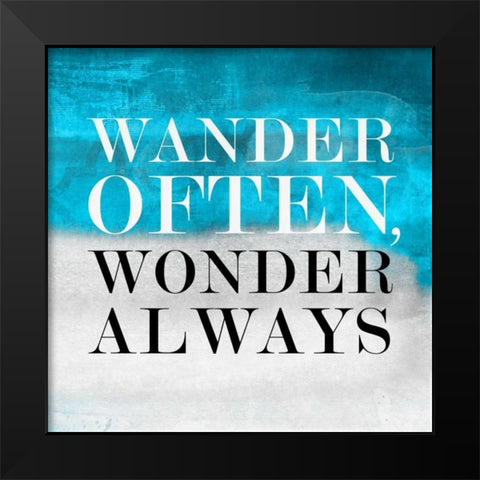 Wander BG I Black Modern Wood Framed Art Print by PI Studio