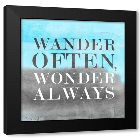 Wander BG II Black Modern Wood Framed Art Print with Double Matting by PI Studio